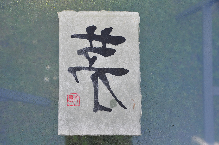 navlhčené dílo - "čelem" k podložce