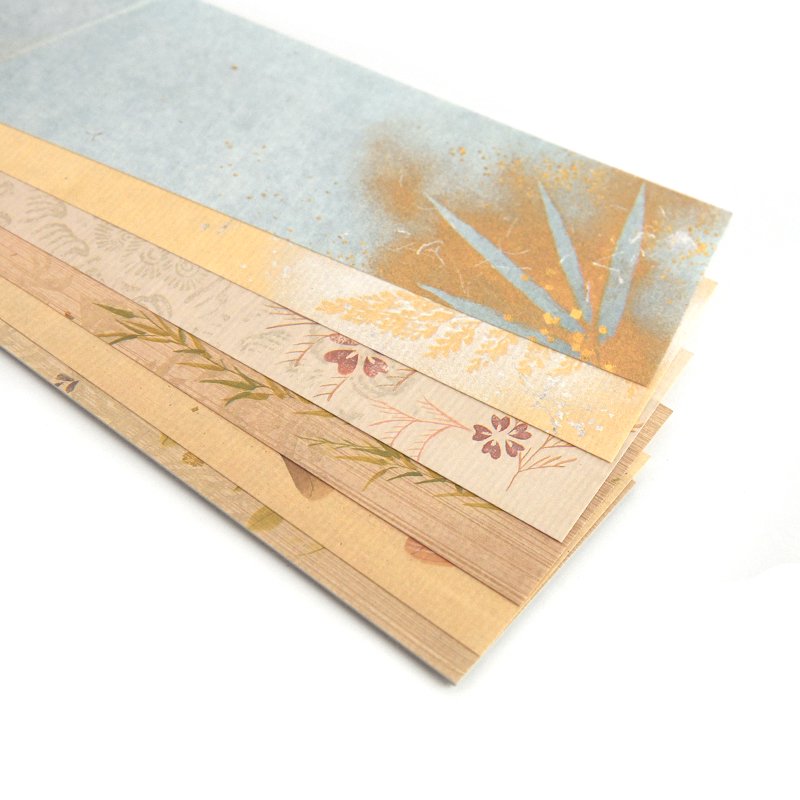 sada papírů na kaligrafii tanzaku